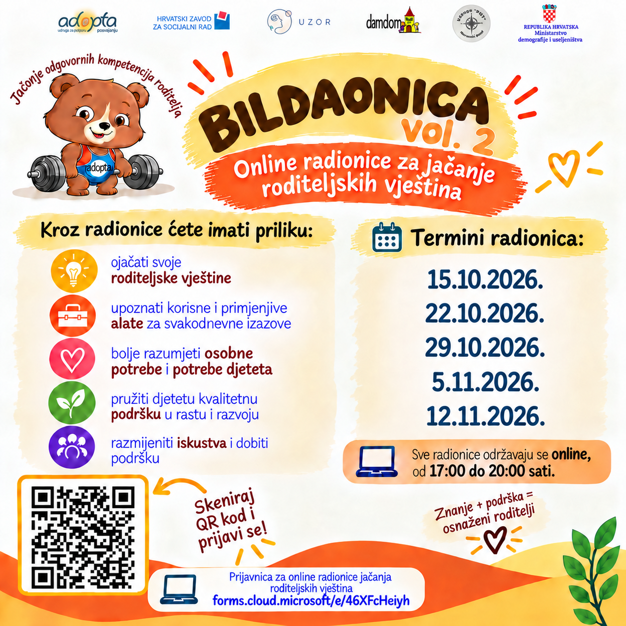 Počinje novi ciklus online radionica jačanja roditeljskih vještina!