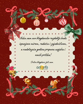 Sretne blagdane želi vam ADOPTA!